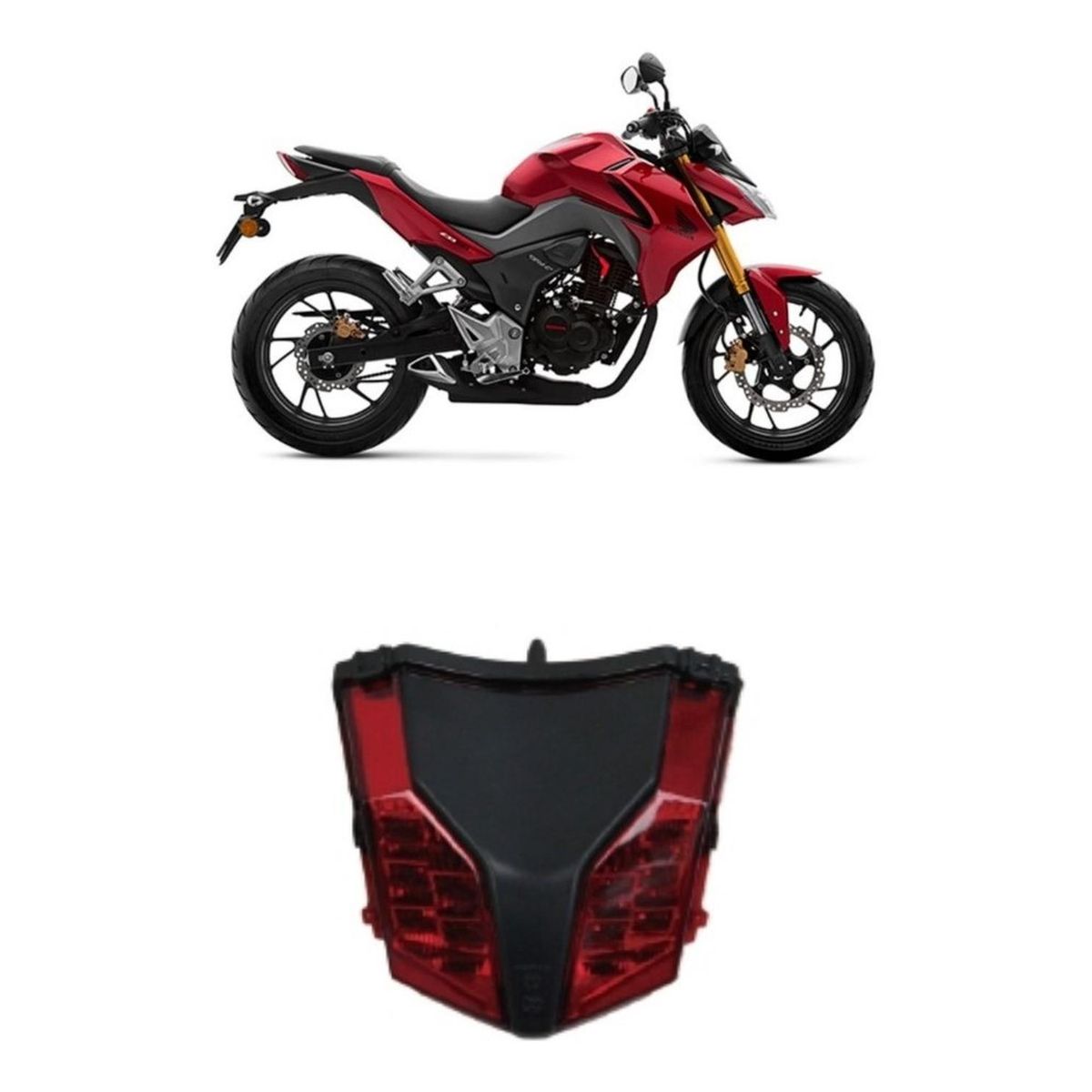 GENERICO - Foco Trasero Led Para Moto Honda Cb190r