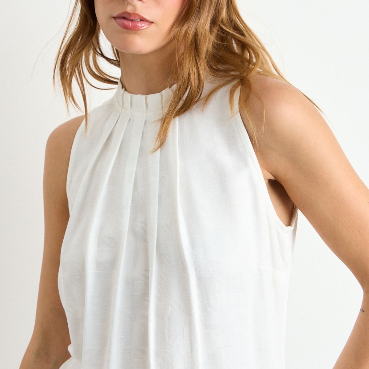 IO - Blusa Lisa Mujer Crudo Io