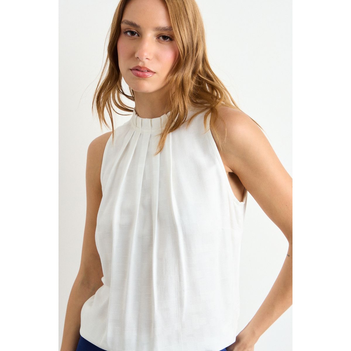 IO - Blusa Lisa Mujer Crudo Io