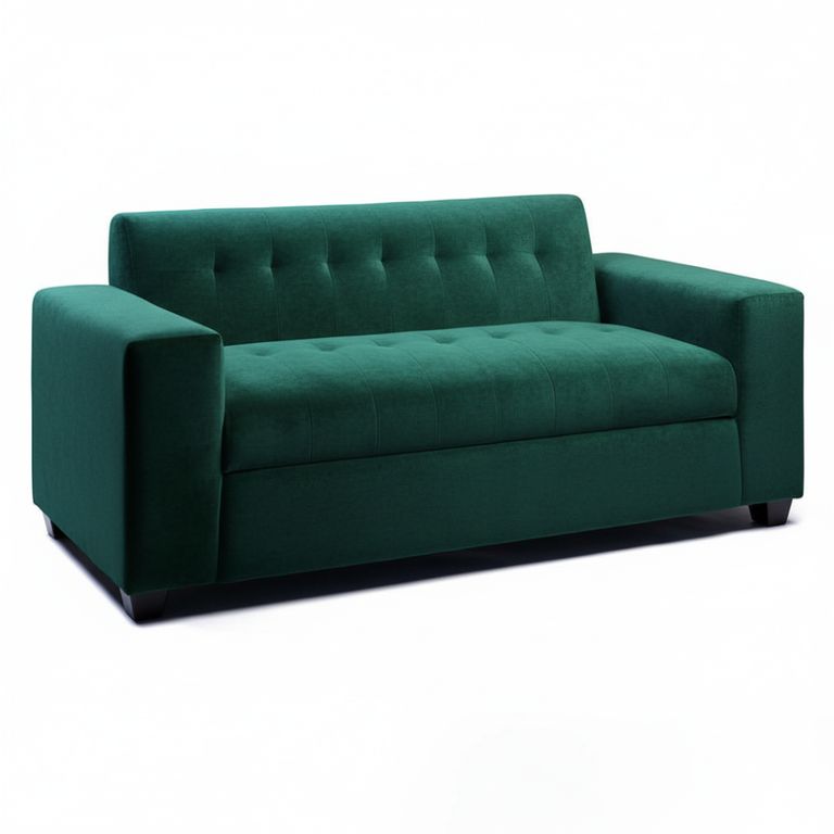 SOFA TRES CUERPOS VERDE FELPA