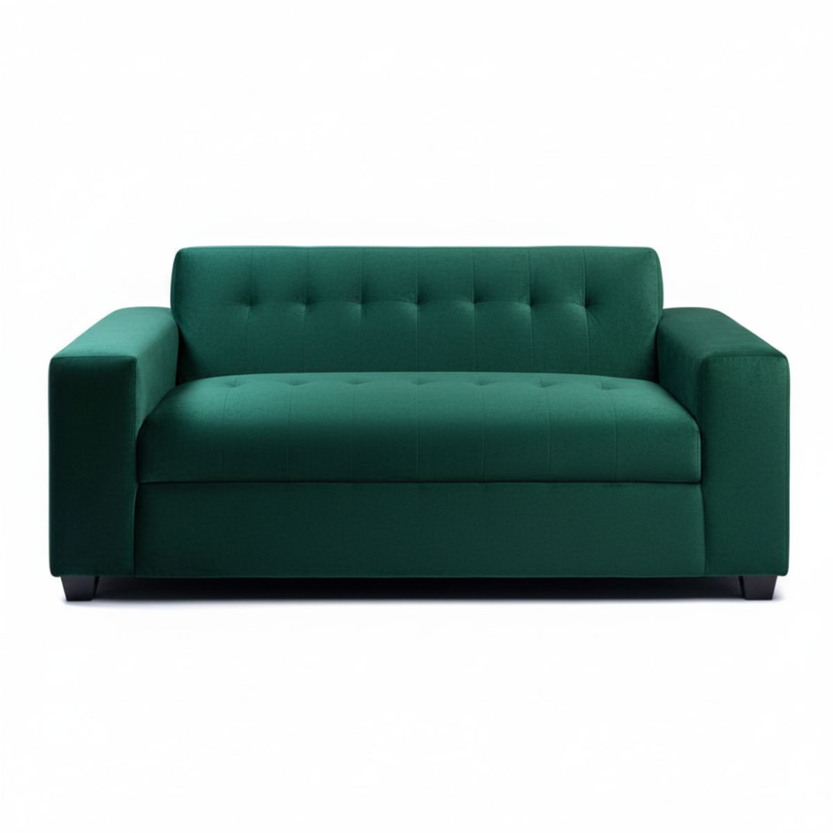 MUEBLES NEW - SOFA TRES CUERPOS VERDE FELPA