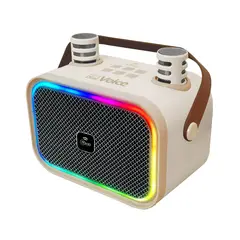 MLAB - Parlante Karaoke My Lil Dual Voice + 2 Micrófonos Inalámbricos - Blanco