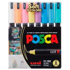UNI POSCA - Set Marcador 1M 8 Colores POSCA
