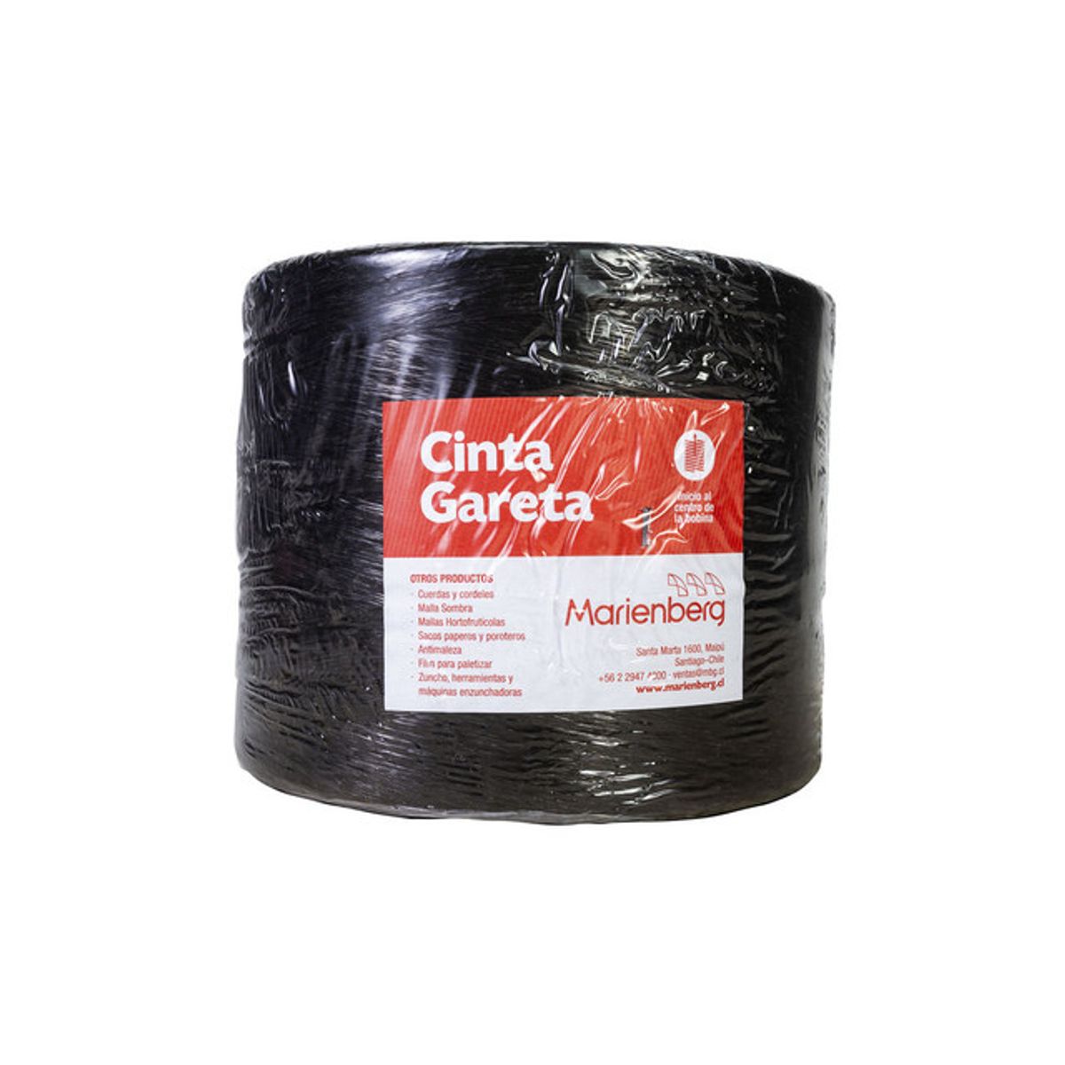 MARIENBERG - Cinta gareta MARIENBERG Negra UV - Rollo 2 kg