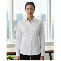 Blusa Oxford Light Manga Larga Mujer