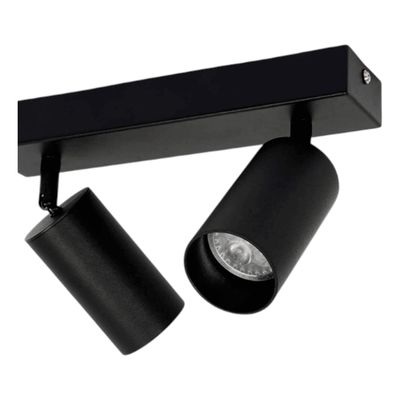 Imagen 2 del producto 2 Aplique Altair II Con 2 Focos Cilindro Negro Luz Cálida