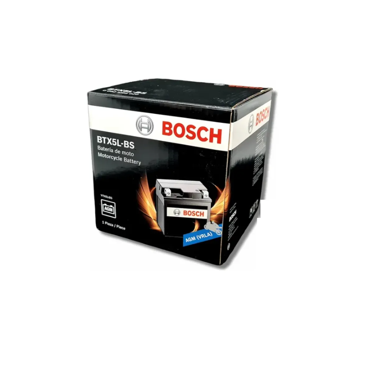 BOSCH - Batería Bosch 12v 4ah Yamaha R15 Btx5l-bs Ytx5l-bs -+ Derecho