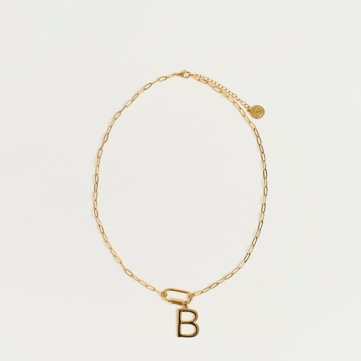 LOUNGE - Collar Mujer Broche Charm Letra B Dorado