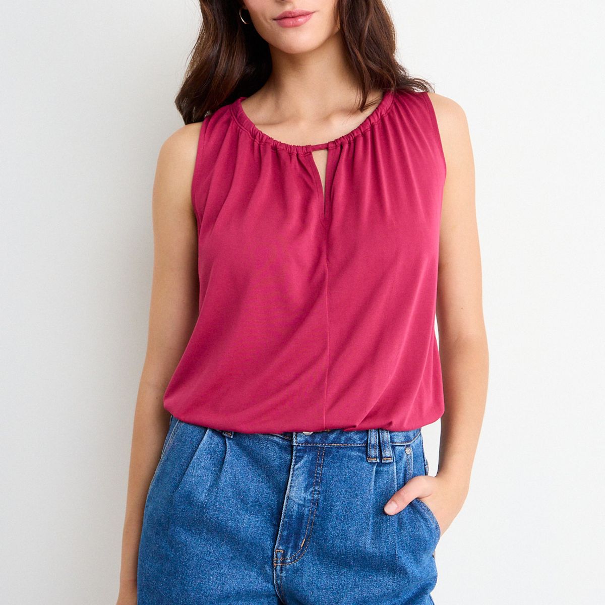 IO - Polera Lisa Mujer Burdeos Io