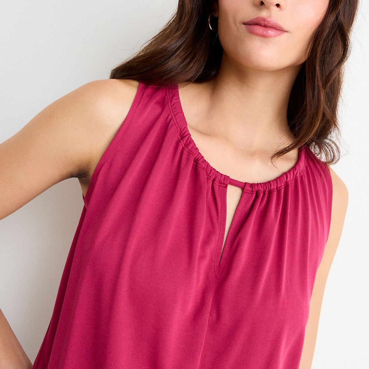 IO - Polera Lisa Mujer Burdeos Io