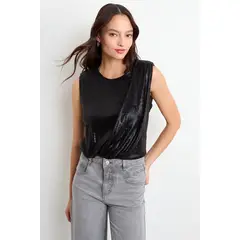 IO - Polera Lisa Mujer Negro