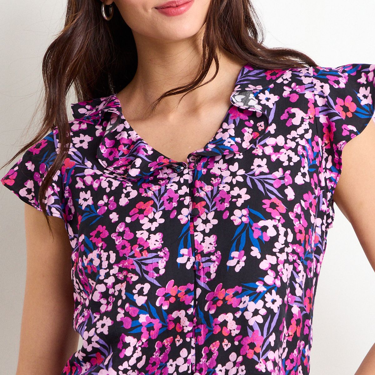 IO - Blusa Fantasia Mujer Negro Io