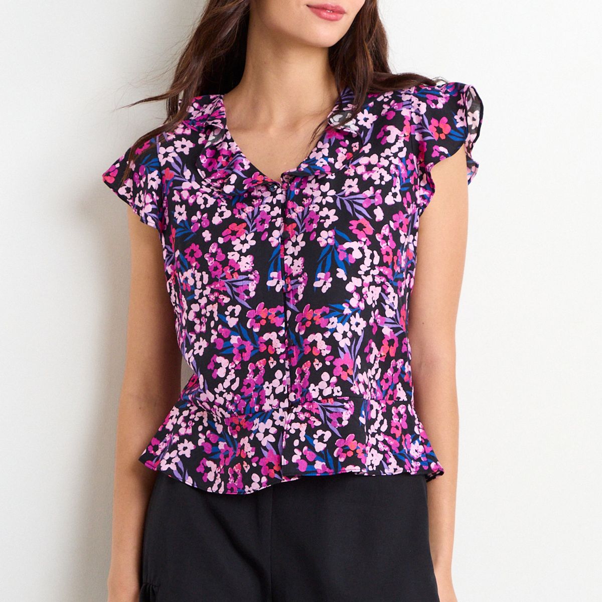 IO - Blusa Fantasia Mujer Negro Io