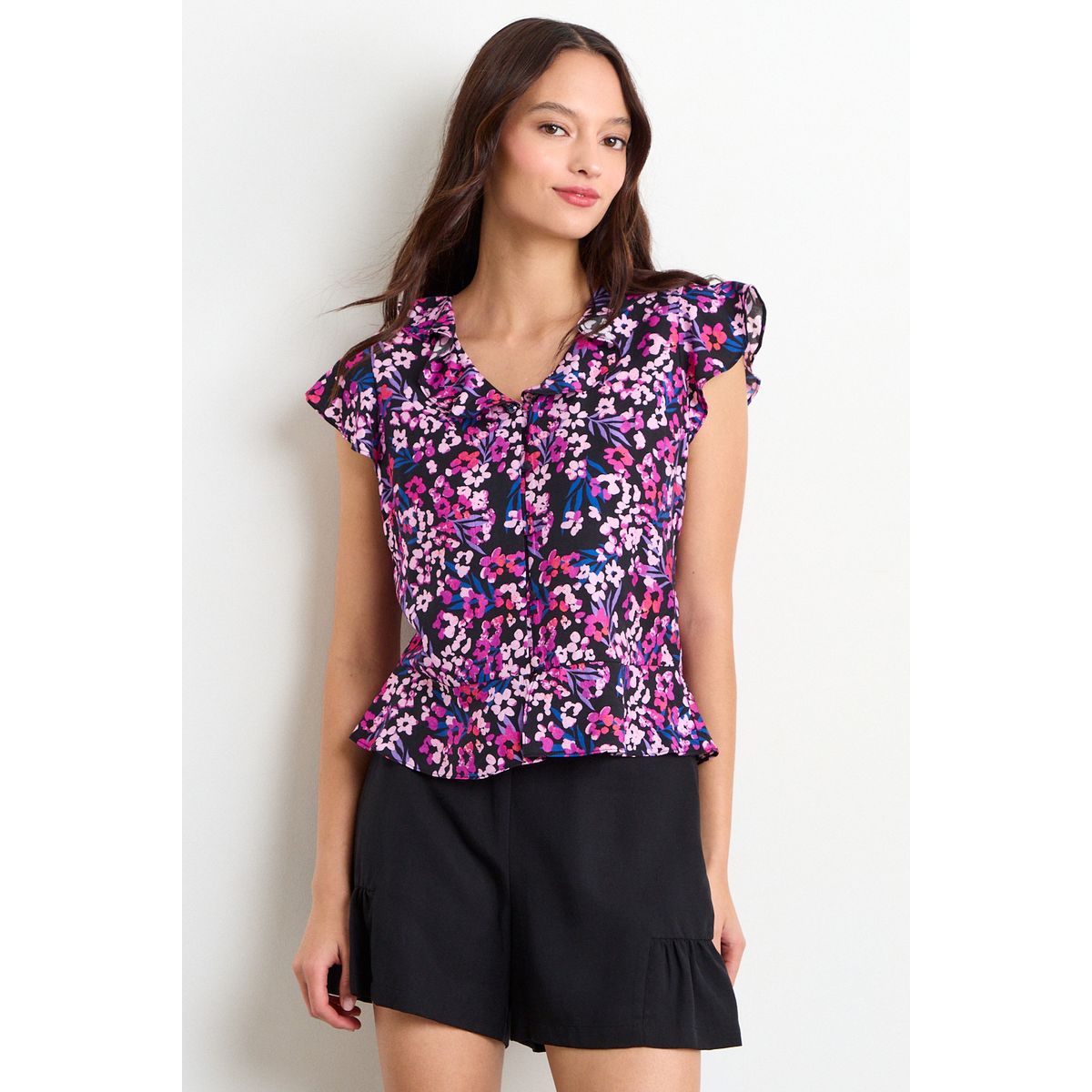 IO - Blusa Fantasia Mujer Negro Io