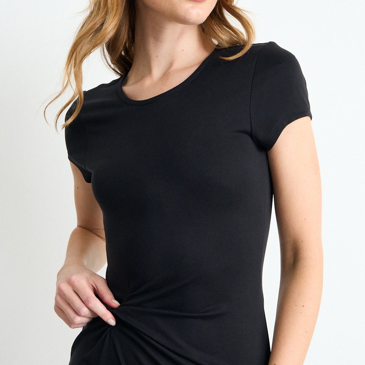 IO - Vestido Liso Largo Mujer Negro Io