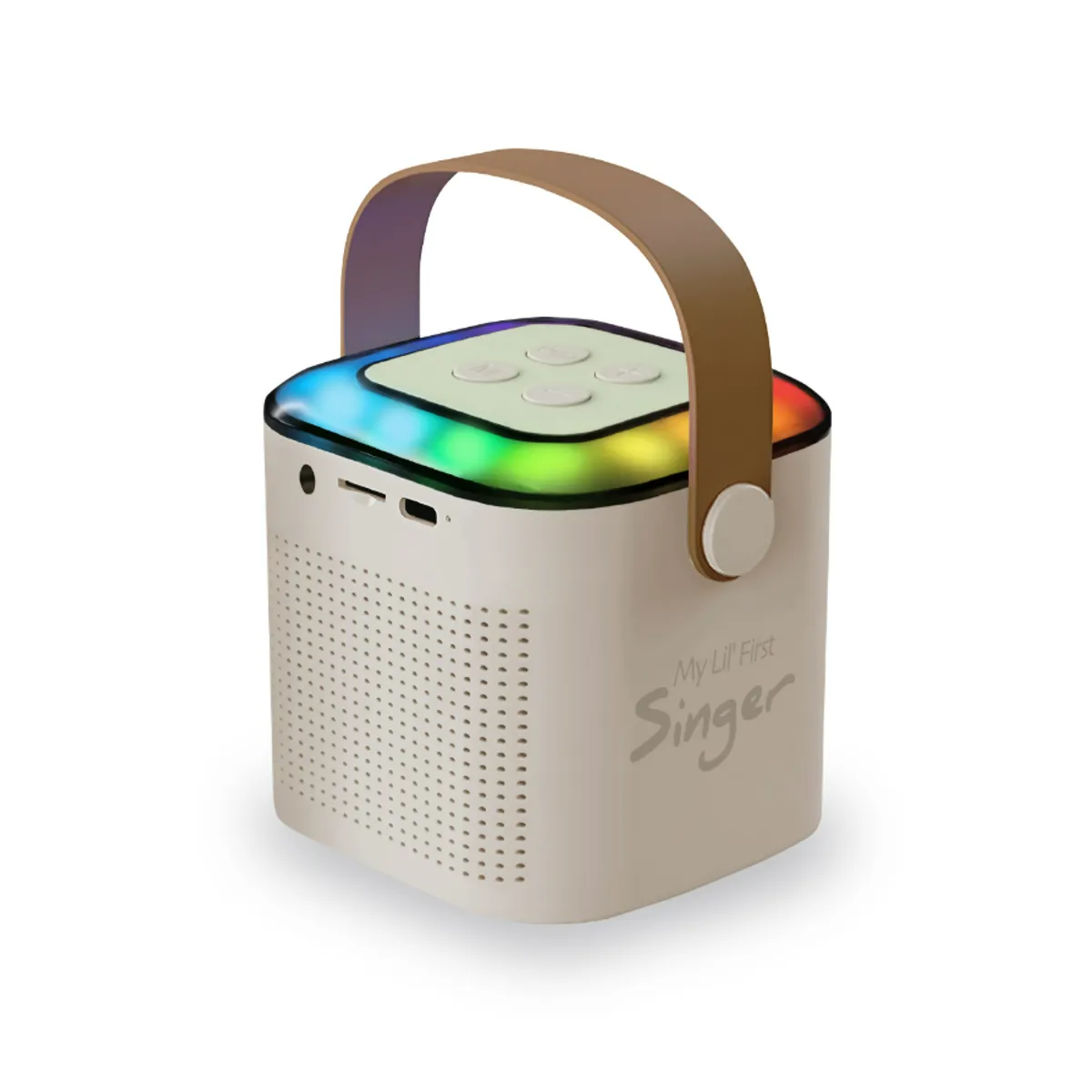 MLAB - Parlante Karaoke My Lil First Singer + 1 Micrófonos Inalámbricos Mlab Blanco