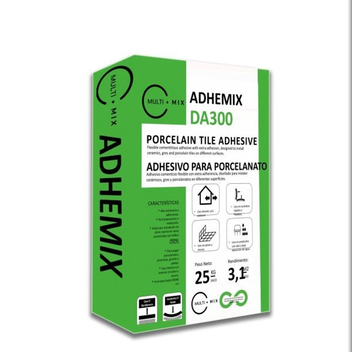 MULTIMIX - PACK 55 UNIDADES ADHESIVO PORCELANATO ADHEMIX DA300