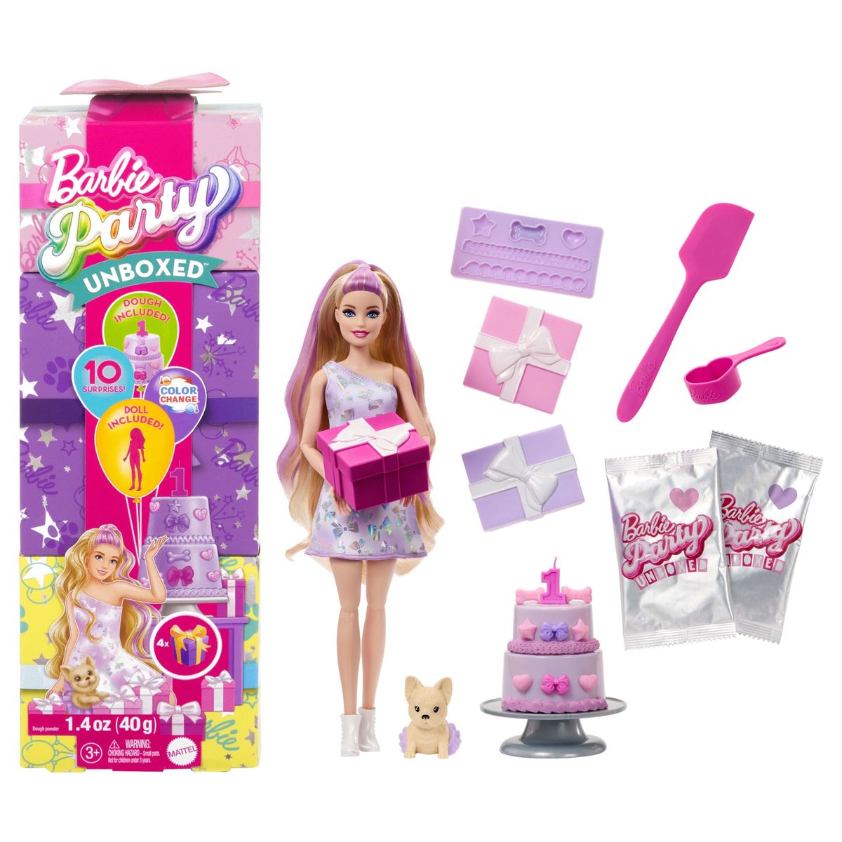 BARBIE - BARBIE PARTY SURPRISE PET BIRTHDAY SERIES - MORADO