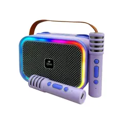 MLAB - Parlante Karaoke My Lil Dual Voice + 2 Micrófonos Inalámbricos - Purpura