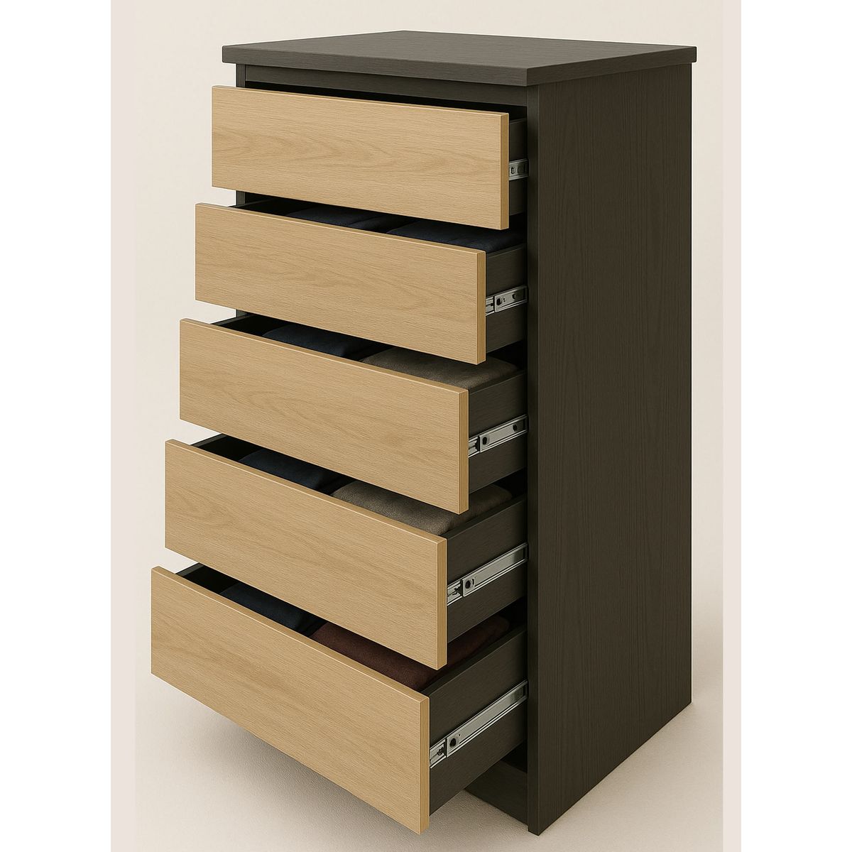 DECORACION CREATIVA - Cajonera 5 Cajones Grafito Albayalde premium