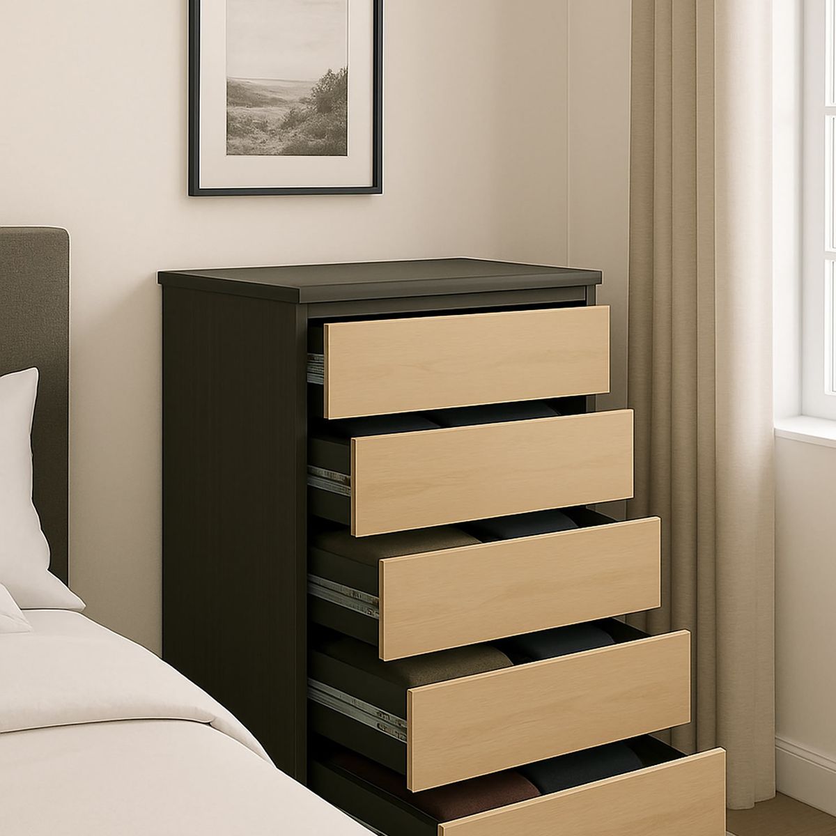 DECORACION CREATIVA - Cajonera 5 Cajones Grafito Albayalde premium