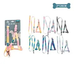 GENERICO - Set de arnés y correa de nylon 20cm120cm Color Rosado