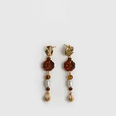 LOUNGE - Aros Mujer Charm Flor Piedra