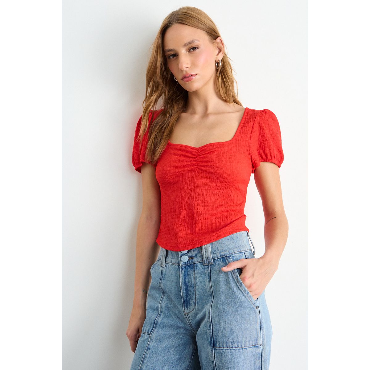 IO - Polera Lisa Mujer Rojo Io