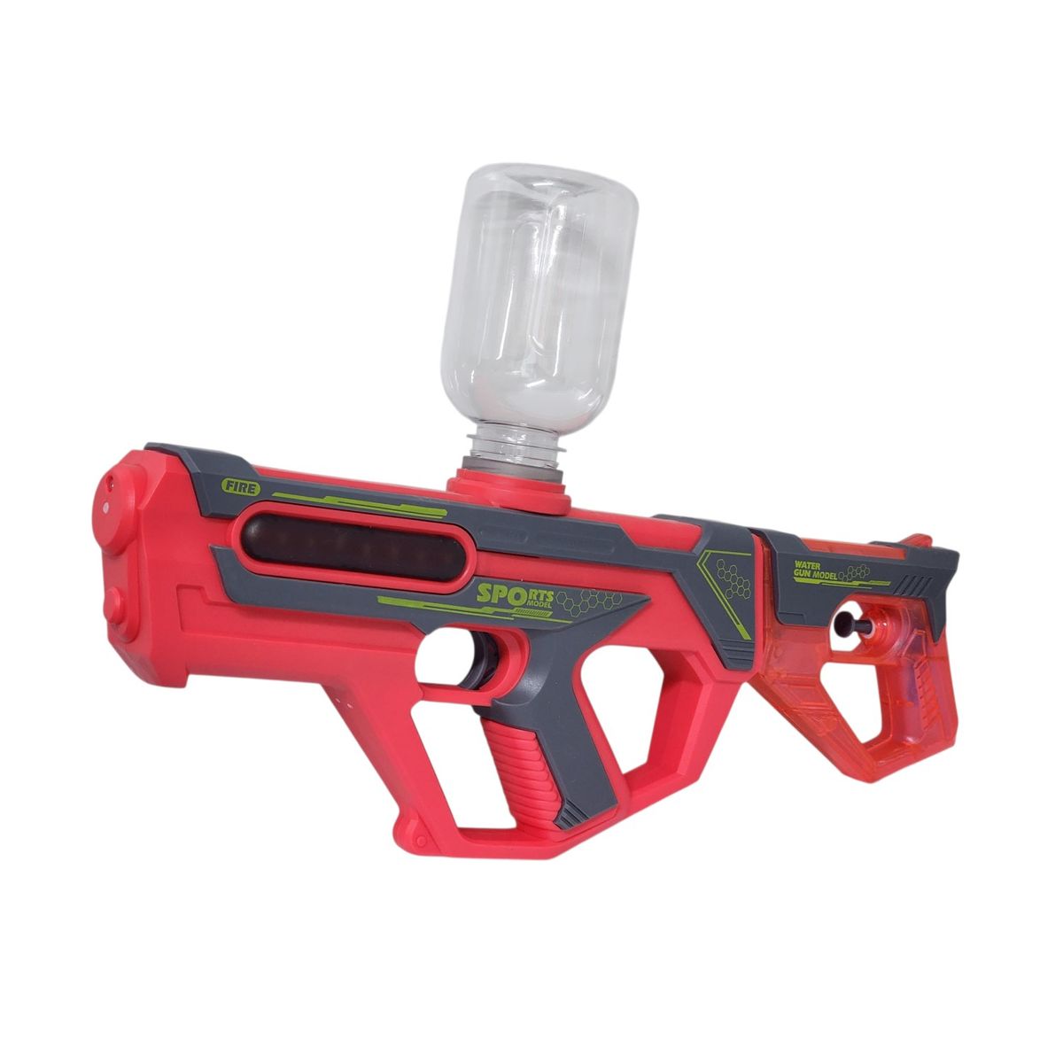 DBLUE - Juguete Pistola Lanza Agua 2 En 1 Recargable DBG1658R Rojo