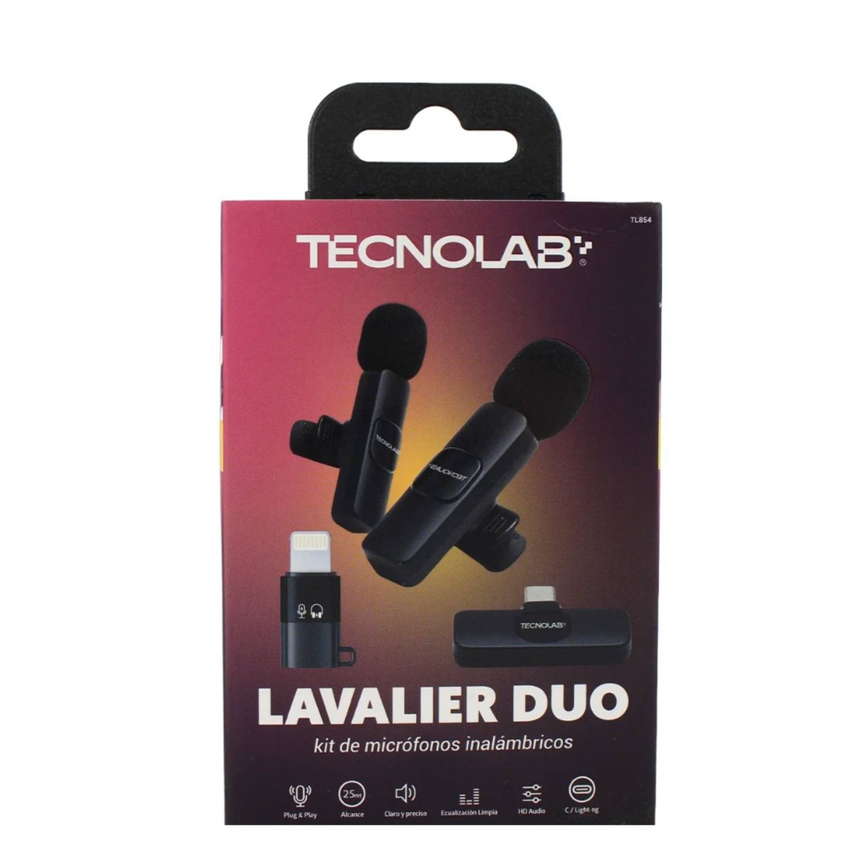GENERICO - Kit De 2 Microfonos Inalambrico De Solapa USB-C Sonido Claro