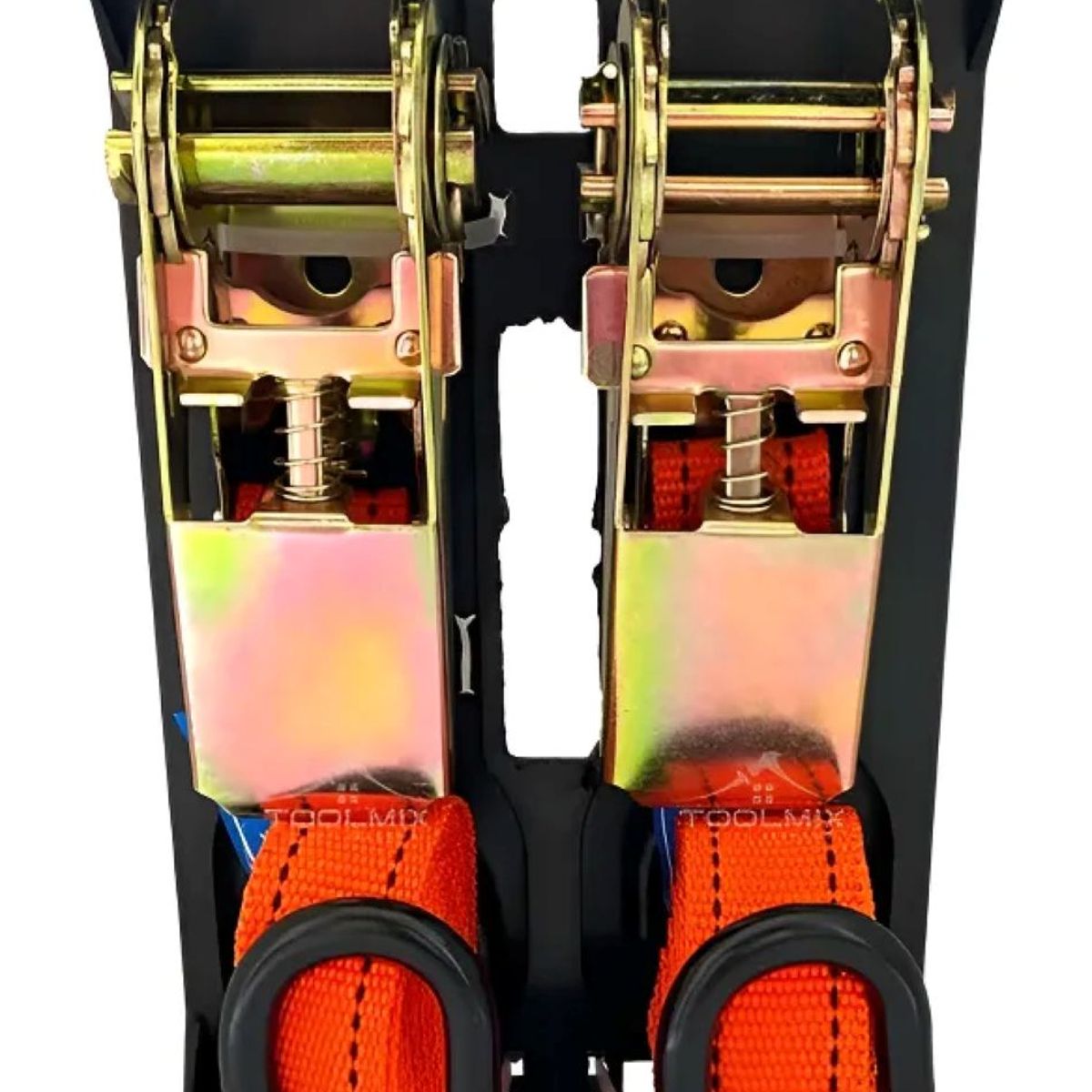GENERICO - Set / Juego 2pcs Eslinga Cinta De Amarre Con Ratchet 4.5 m