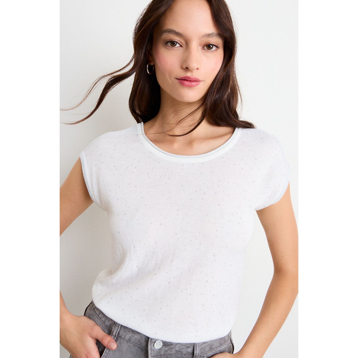 IO - Polera Sweater Liso Mujer Crudo Io