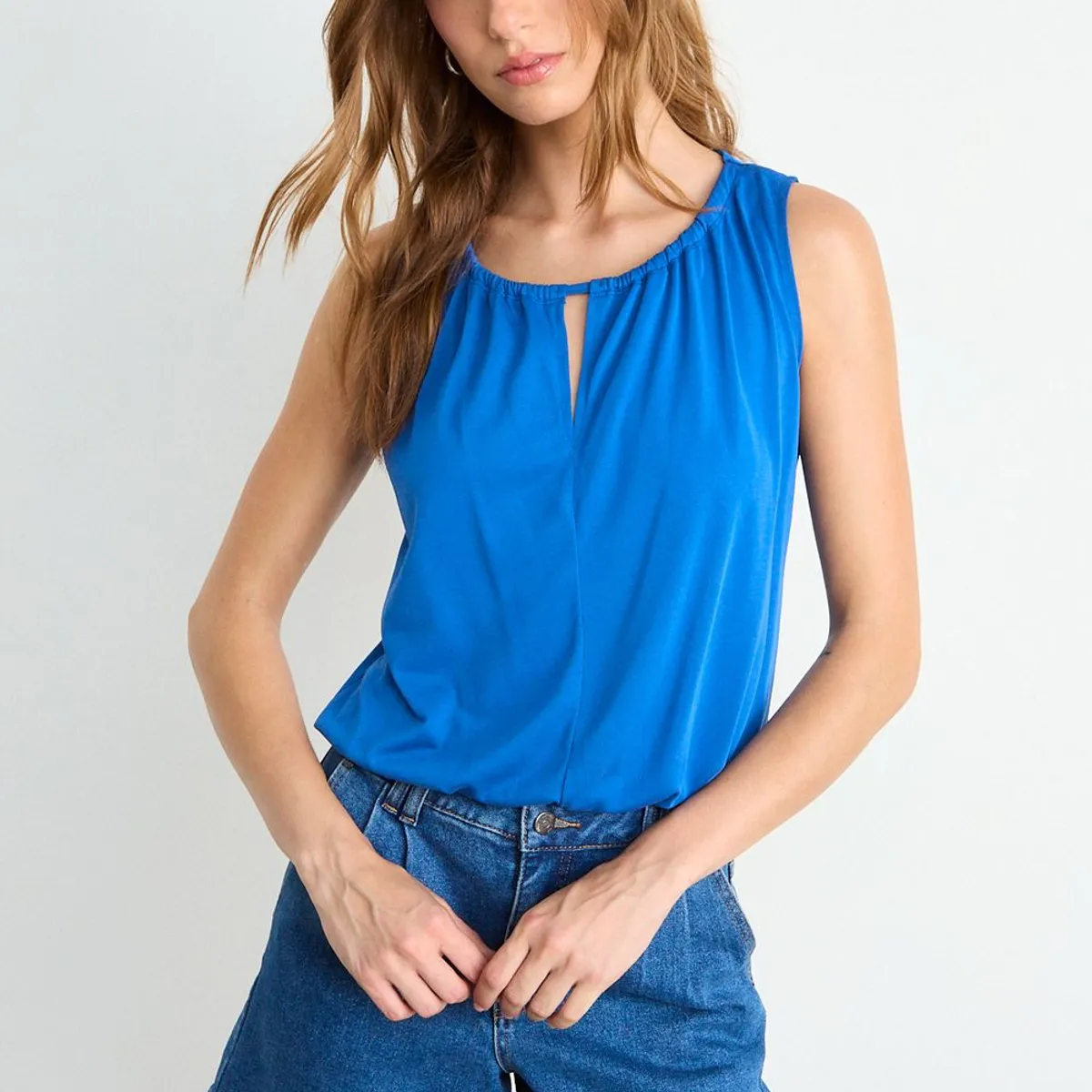 IO - Polera Lisa Mujer Azul Io