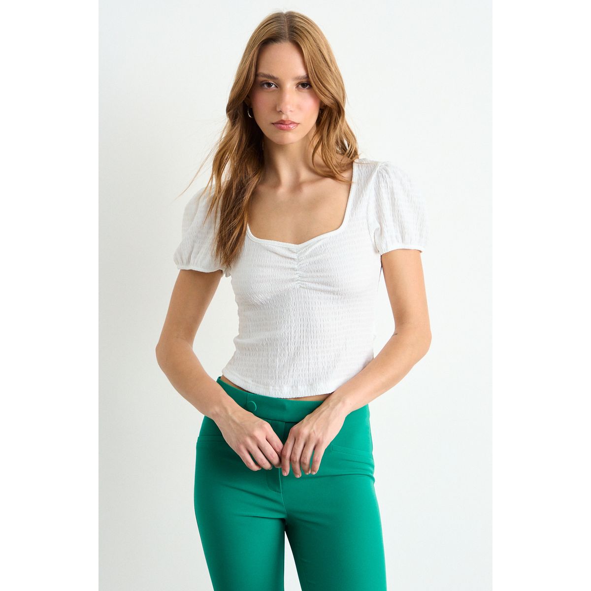 IO - Polera Lisa Mujer Crudo Io