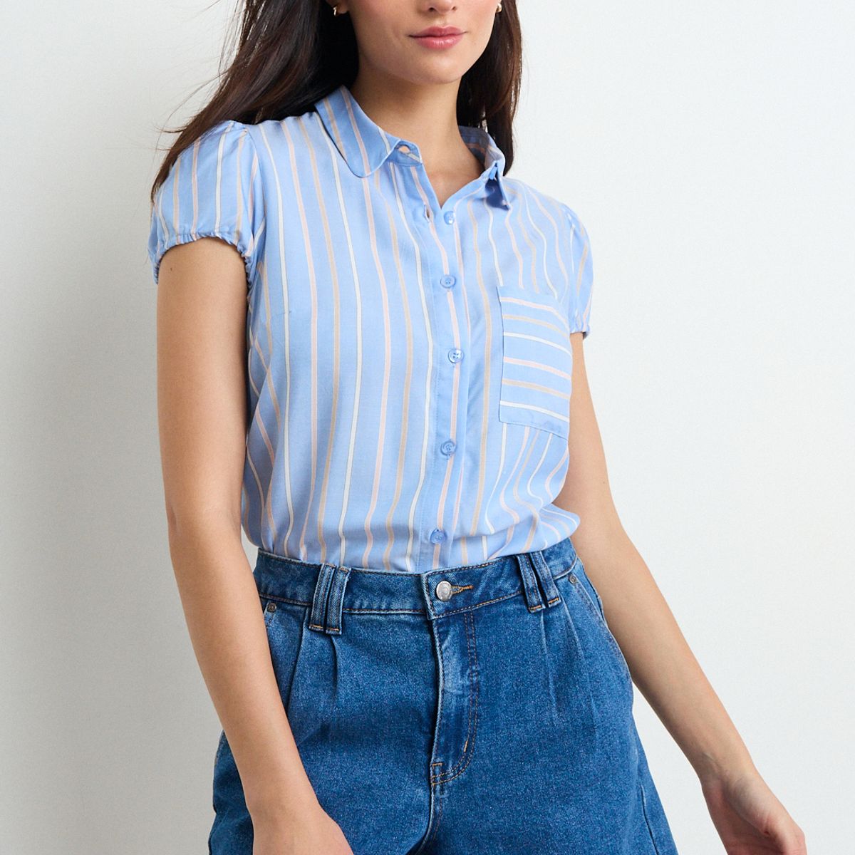 IO - Blusa Fantasia Mujer Celeste Io