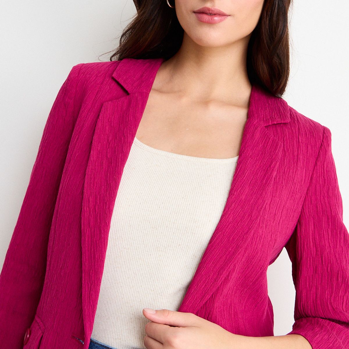 IO - Blazer Liso Mujer Burdeos Io