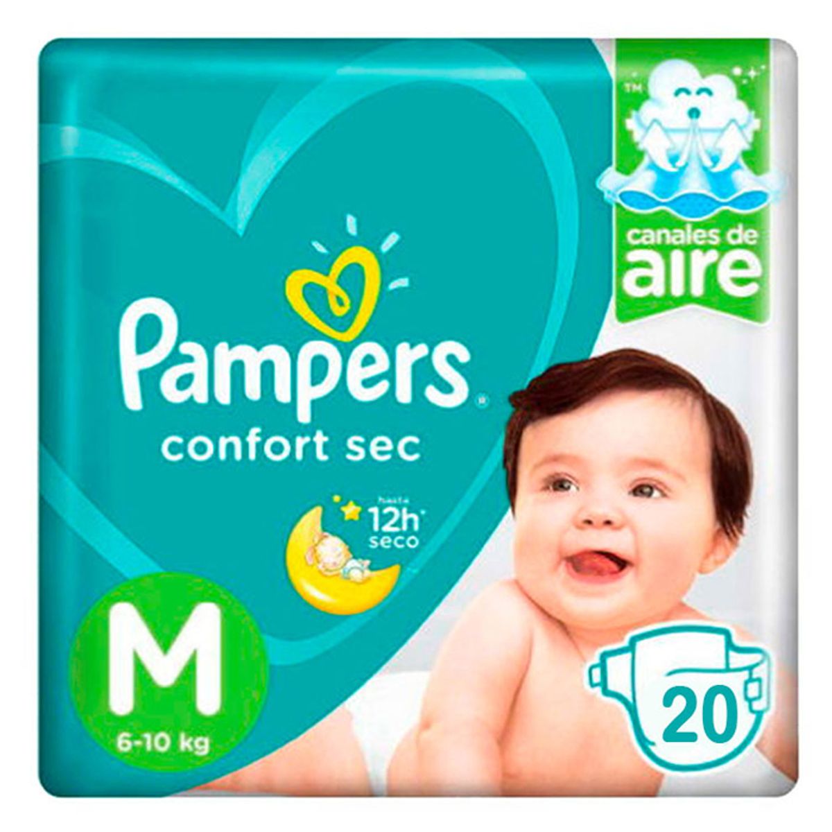 PAMPERS - Pañal Pampers Confort Sec X4 M 20 (80 Pañales)