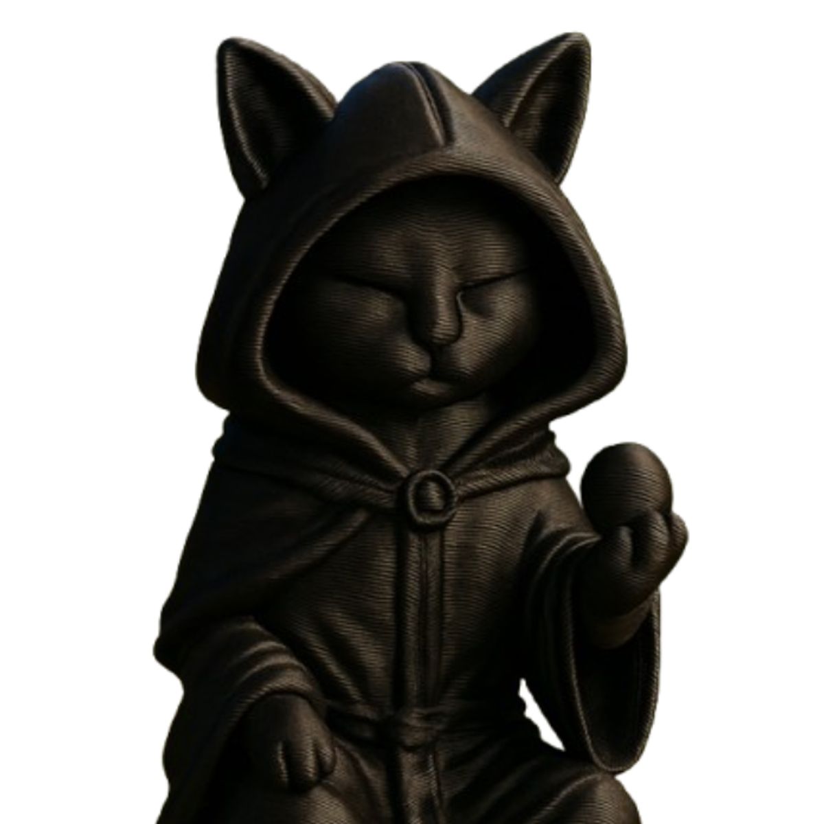 GENERICO - Figura Decoración- Escultura Gato Negro Mago