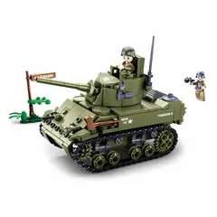 AZULAMAR - Juguete Bloque De Tanque Militar Soldado Ww2 Regalo M5 Tanque Militar