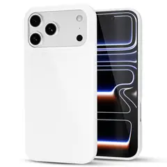GENERICO - Funda De Silicona Soft Para iPhone 17 Pro - Blanco