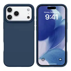 GENERICO - Funda De Silicona Soft Para iPhone 17 Pro Max - Azul