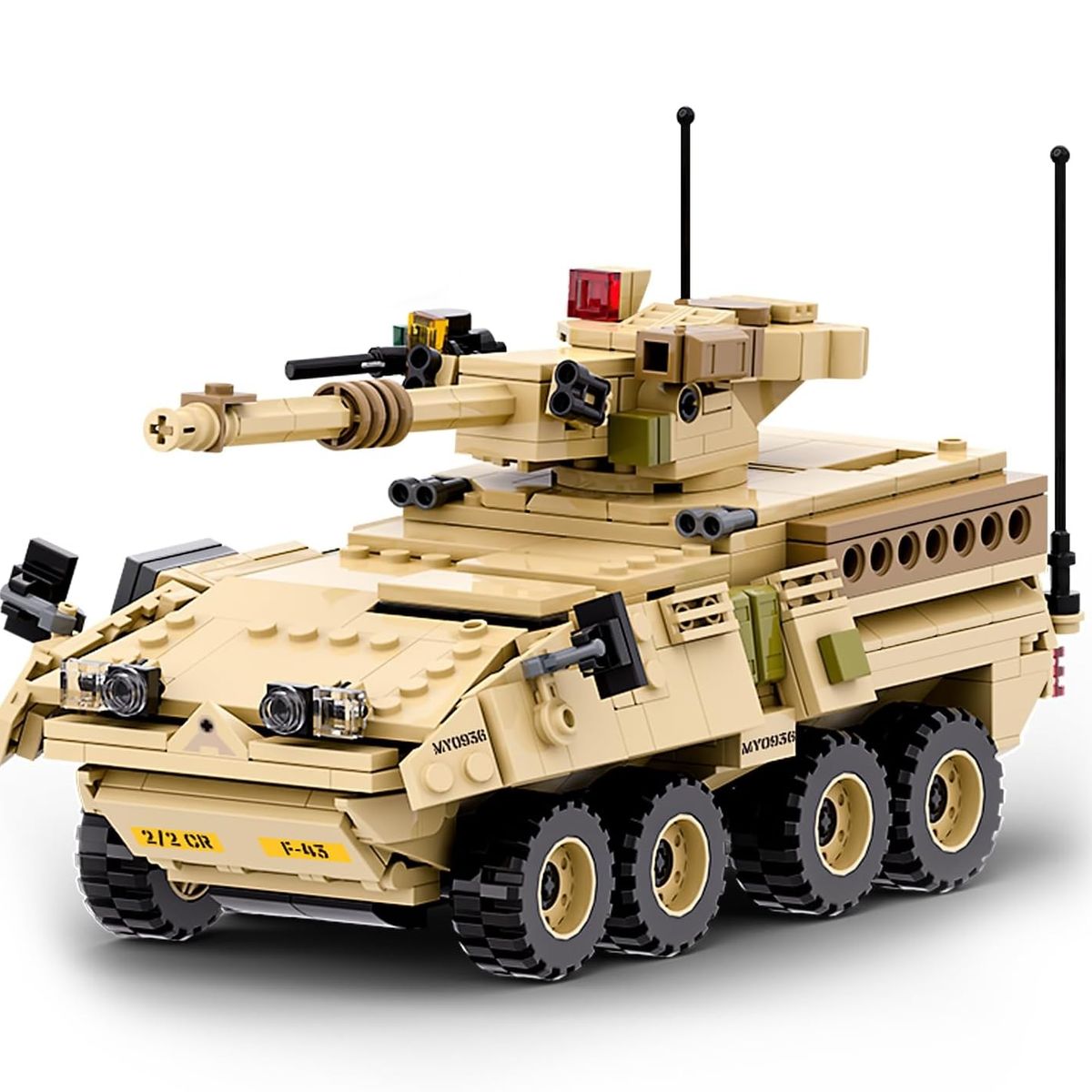 AZULAMAR - Juguete Bloques Militar Vehículo Todoterreno Regalo Vehículo Blindado Streaker