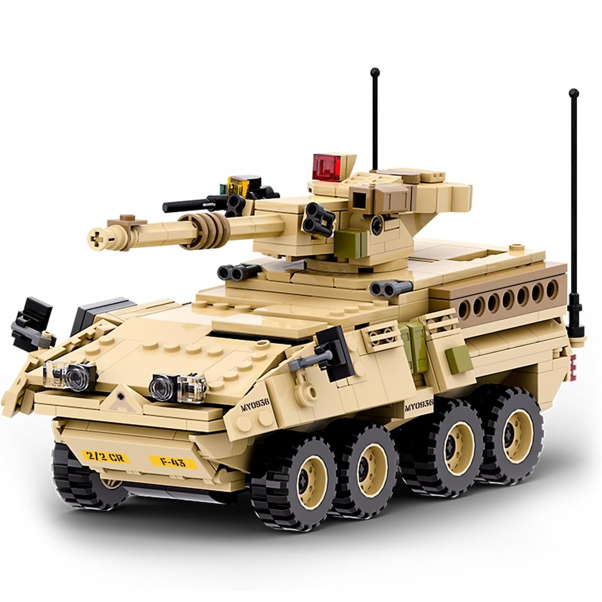 AZULAMAR - Juguete Bloques Militar Vehículo Todoterreno Regalo Vehículo Blindado Streaker