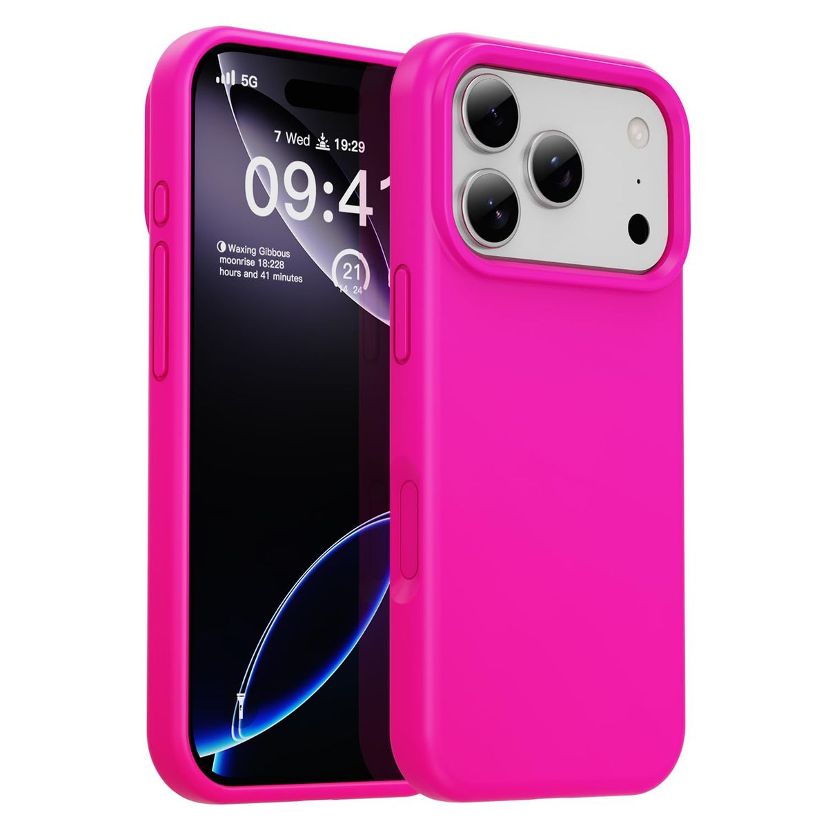 GENERICO - Funda De Silicona Soft Para iPhone 17 Pro - Fucsia