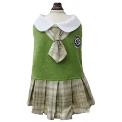 SUKEA - Vestido De Verano Ropa Para Mascotas Falda Con Vuelos Verde M