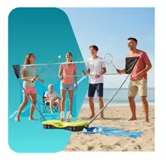 GENERICO - Set De Badminton-voleibol Portatil Autoarmable Radost