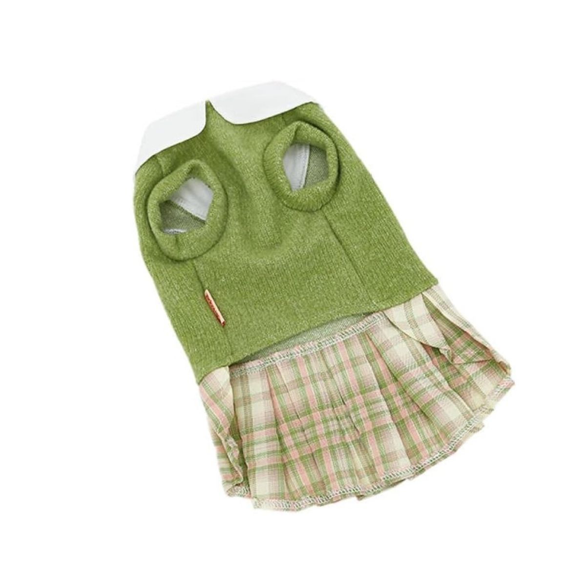 SUKEA - Vestido De Verano Ropa Para Mascotas Falda Con Vuelos Verde XL