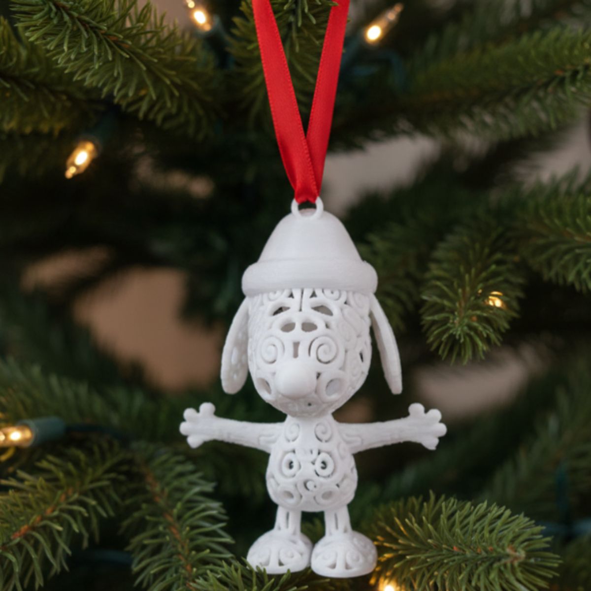 GENERICO - Adorno ornamental navideño de Snoopy