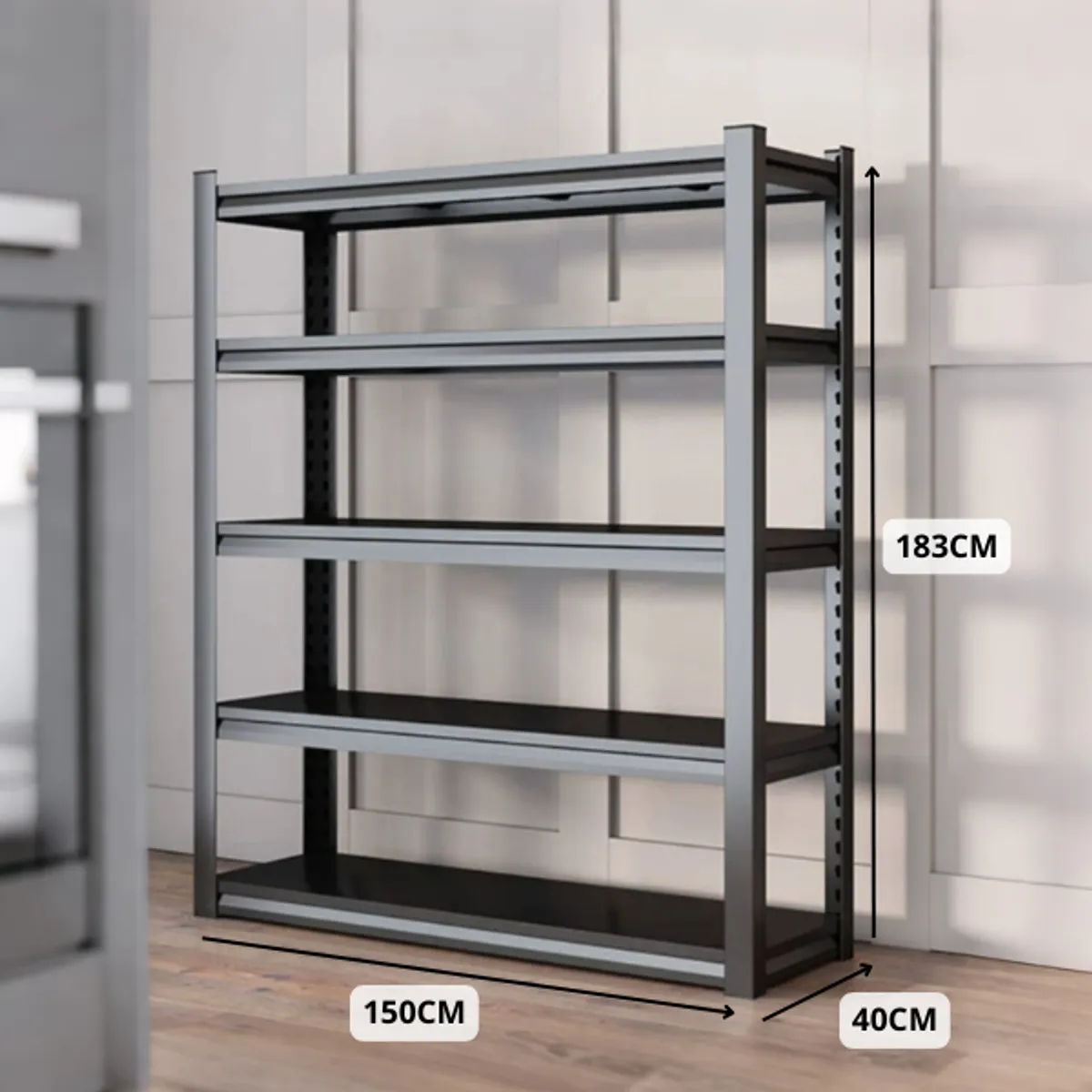 GENERICO - Estante Rack Metalico 5 Repisas Para Bodegas 183x150x40cm