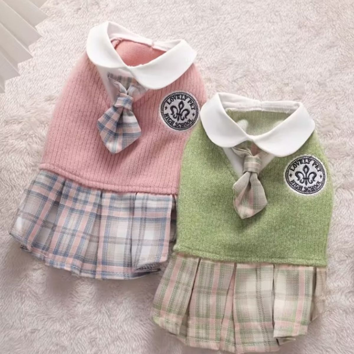 SUKEA - Vestido De Verano Ropa Para Mascotas Falda Con Vuelos Rosa M